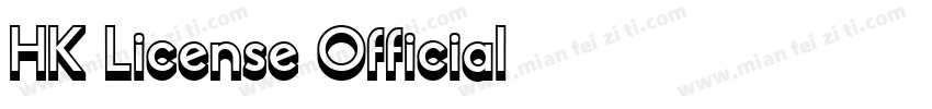 HK License Official字体转换